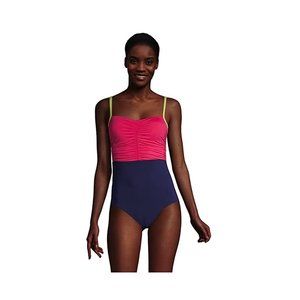 NWT Lands' End Women's Control Sweetheart 1 Piece Swimsuit Size 14 $130 JK442